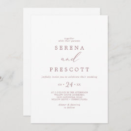 Convite Casamento Casual da Caligrafia Dourada Delicada