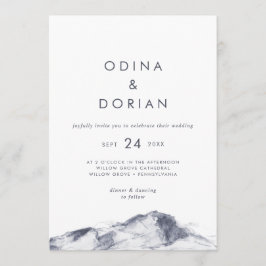 Convite Casamento Casual de Montanha Simples