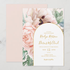 Convite Casamento Casual de Pastel Pastel Pastel Pastel Bl