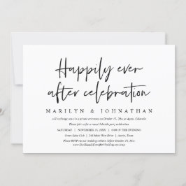 Convite Casamento Casual Fuga para Jantar Felizes para Sem