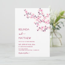 Casamento Casual Rosa e Branco de Flores de Cereje
