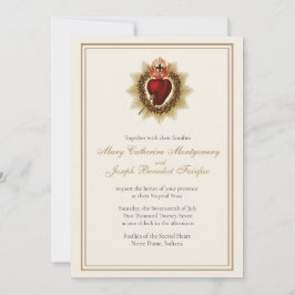 Convite Casamento Católico do Sagrado Coração