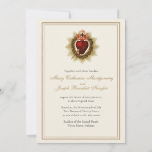 Convite Casamento Católico do Sagrado Coração