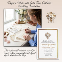 Casamento Católico Elegante Branco com Acabamento 