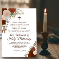 Casamento Católico Moderno de Rosas de Ferrugem La