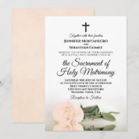 Casamento Católico Moderno do Elegante Pale Peach