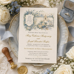 Convite Casamento Católico Tradicional Cântico dos Cânti