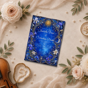 Convite Casamento Celestial Art Nouveau