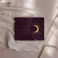 Casamento Celestial De Lua Dourada E Estrelas
