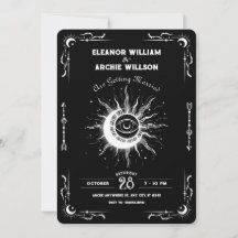 Casamento celestial de tarô-sol-lua-branca