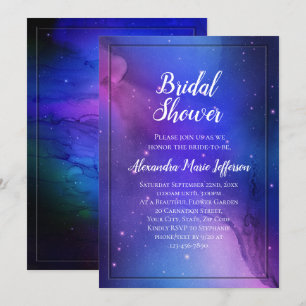 Convite Casamento celestial do espaço da arte da nebulosa
