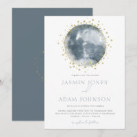 Casamento Celestial Elegante Lua Azul