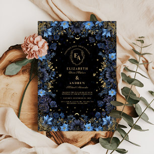 Convite Casamento Celestial Floral Safira
