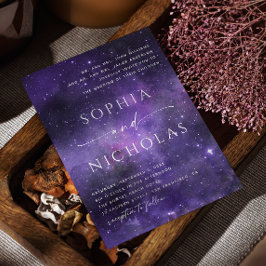 Convite Casamento Celestial | Noite Estrelada da Galáxia R
