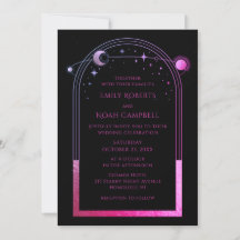 Casamento Celestial Preto Roxo Rosa