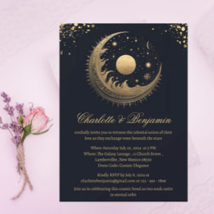 Convite Casamento Celestial Rústico Vintage