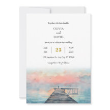 Casamento Cênico Pastel Dawn Pier Art Beach