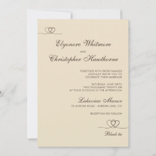 Convite Casamento Champagne Modern Chic Mistura e Combinaç