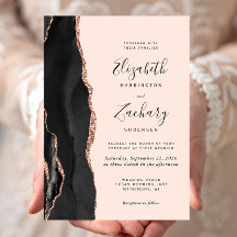 Casamento Chic Black Rose Gold Ágata Bege
