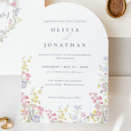 Convite Casamento Chic Boho Jardim Flores Silvestres Prima
