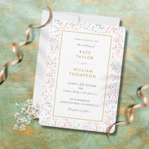 Casamento Chic Colorful Rainbow Confetti