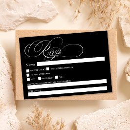 Convite Casamento chic de caligrafia branca