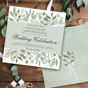 Convite Casamento Chic Eucalyptus & Foliage Boho