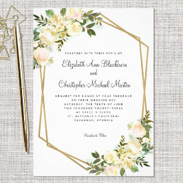 Convite Casamento Chic Floral Botânico Elegante