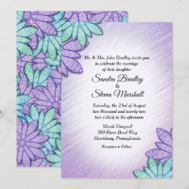 Convite Casamento Chic Floral Color Combo