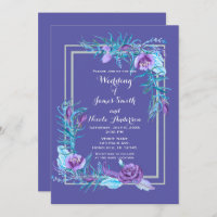 Casamento Chic Floral de Puro e Aqua Ultra Violet