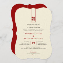 Casamento Chinês de Dupla Felicidade Retangular