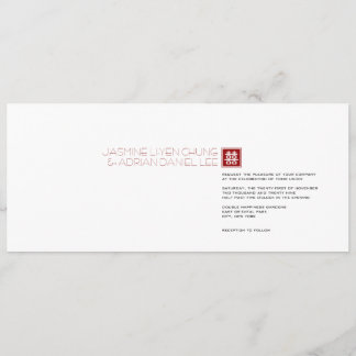 Convite Casamento chinês de felicidade dupla do logotipo q