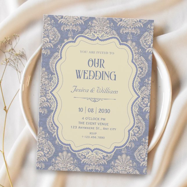 Convite Casamento chinês vintage real (Criador carregado)
