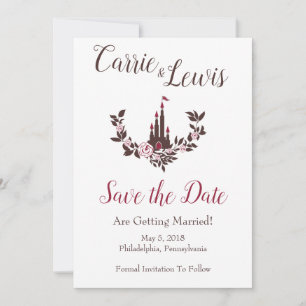 Convite Casamento Cinderella Fairytale Castle Floral Garla