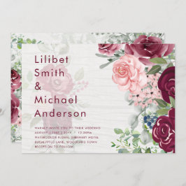 Convite Casamento Cinzento Cinzento Cinzento Cor-de-Rosa R