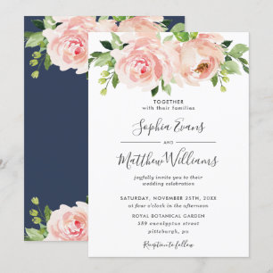 Convite Casamento Cinzento Verde Rosa