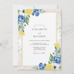 Convite Casamento Cítrico de Limão Real Eucalipto
