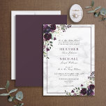 Convite Casamento Clássico Com Aquarela De Flor Roxo<br><div class="desc">Se você está tendo um caso formal, e quer um texto clássico de convite tradicional para seu evento, você pode ter descoberto que os modelos na maioria dos designs no Zazzle atendem à linguagem moderna informal, e adaptar os campos de tipo ao seu evento não funciona muito bem. É aí...</div>