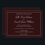 Convite Casamento clássico de ameixa escura e Cinza<br><div class="desc">Apresentado aqui é um clássico convite de casamento de ameixa escura e cinzas. Com um fundo de ameixa escura,  com texto de cinza,  suas informações podem ser facilmente inseridas usando os modelos simples. Saia da multidão hoje!</div>