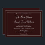 Convite Casamento clássico de ameixa escura e Cinza<br><div class="desc">Apresentado aqui é um clássico convite de casamento de ameixa escura e cinzas. Com um fundo de ameixa escura, com texto de cinza, suas informações podem ser facilmente inseridas usando os modelos simples. Saia da multidão hoje!</div>