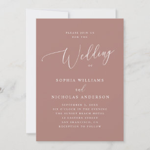 Convite Casamento clássico de madame elegante. Script simp