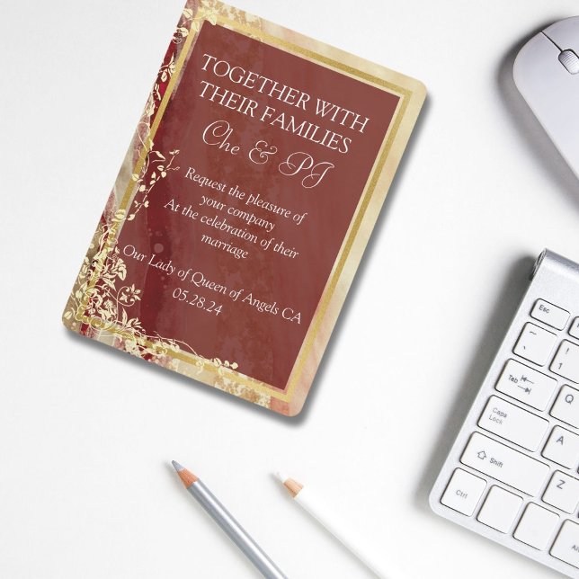 Convite Casamento Clássico de Marble (Criador carregado)