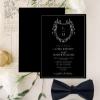 Casamento Clássico de Monograma de Flor Selvagem N