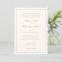 Casamento Clássico e Atemporal com Borda Dourada e