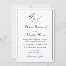 Casamento Clássico Elegante Azul Marinho