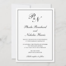 Casamento Clássico Elegante Preto e Branco