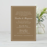 Casamento Clássico Formal Marrom Quente Elegante S