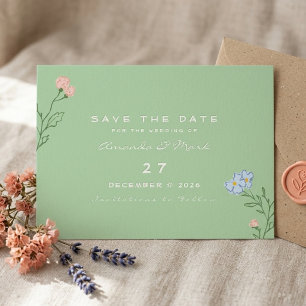 Convite Casamento Clássico Ousado Groovy Floral Retro Boho