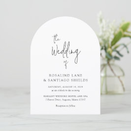 Convite Casamento Clássico Preto e Branco Moderno