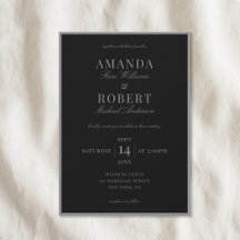 Casamento Clássico Preto Fosco Elegante e de Antig